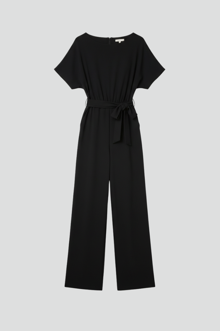 Natalie | Dames Bindgordel Wide-Leg Klassiek Jumpsuit