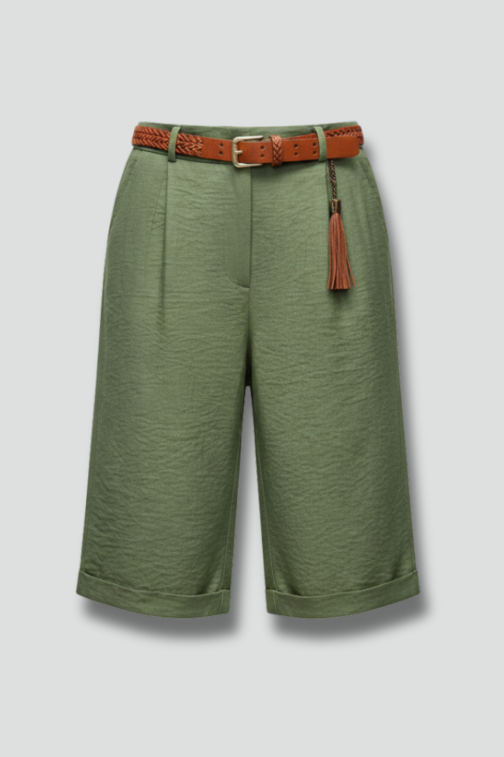 Kaylani | Dames High-Waist Shorts, casual, met omslagen