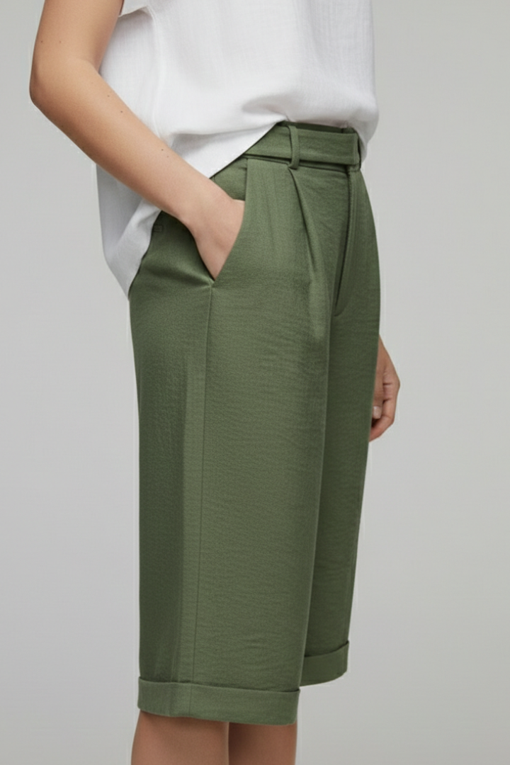 Kaylani | Dames High-Waist Shorts, casual, met omslagen