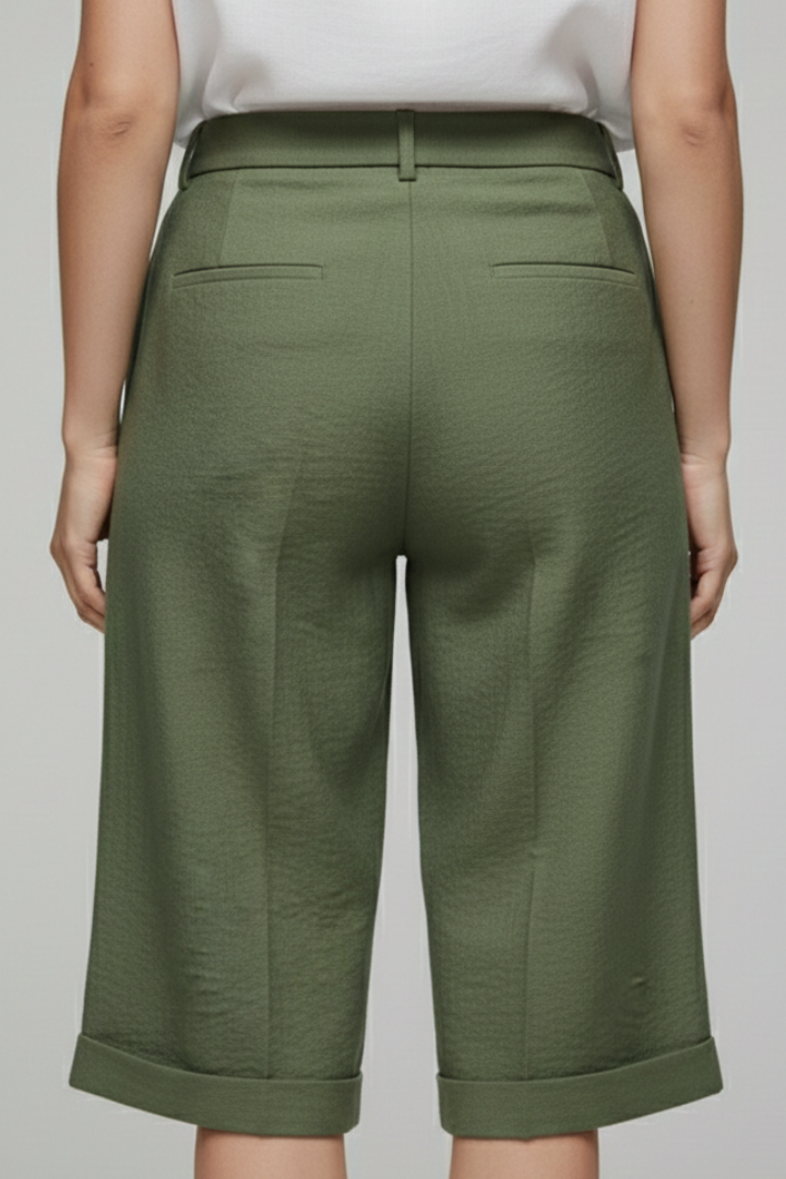 Kaylani | Dames High-Waist Shorts, casual, met omslagen