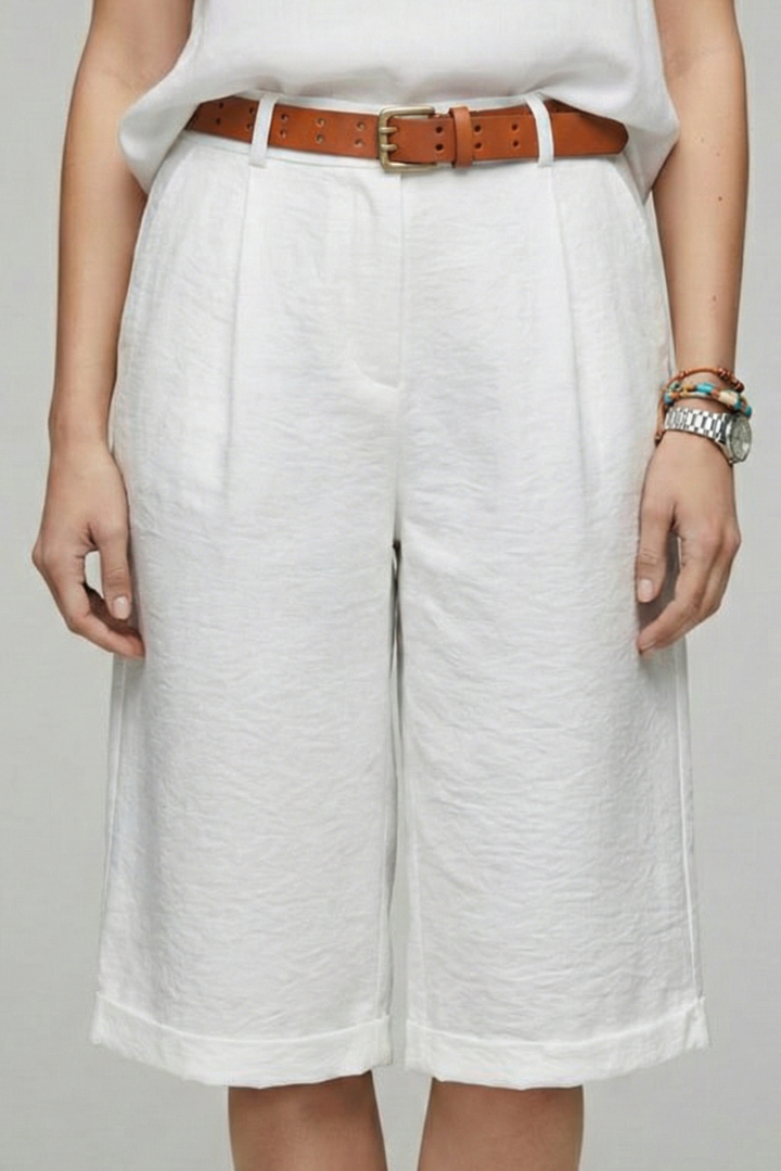 Kaylani | Dames High-Waist Shorts, casual, met omslagen