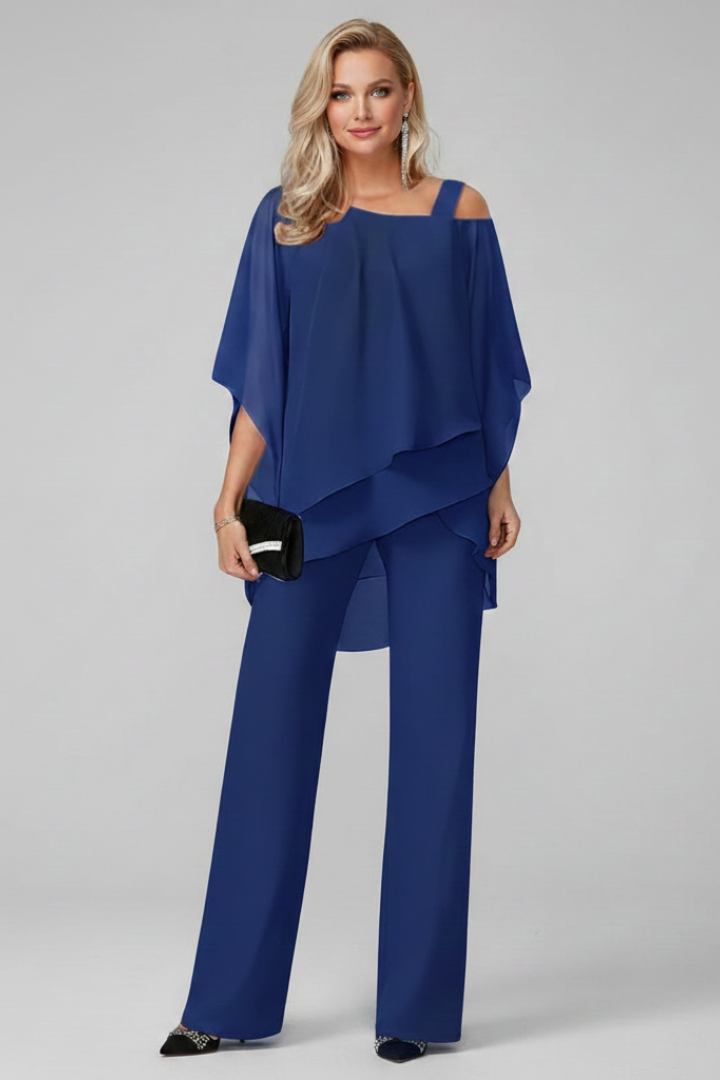 Sophie | Dames Off-Shoulder Vloeiende Wide-Leg Jumpsuit