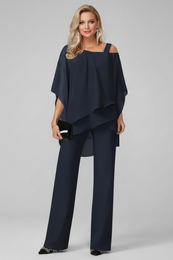 Sophie | Dames Off-Shoulder Vloeiende Wide-Leg Jumpsuit