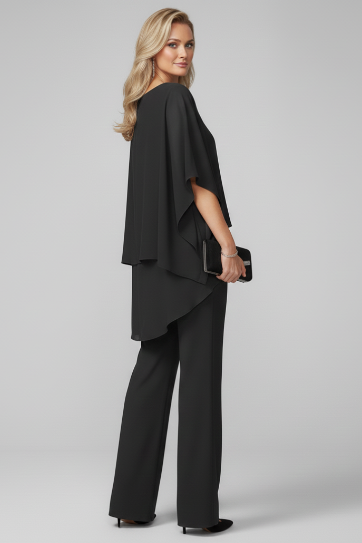 Sophie | Dames Off-Shoulder Vloeiende Wide-Leg Jumpsuit