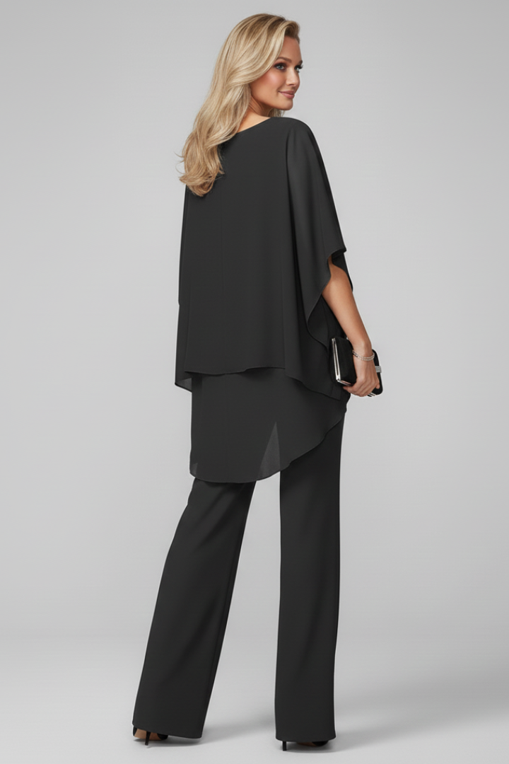 Sophie | Dames Off-Shoulder Vloeiende Wide-Leg Jumpsuit