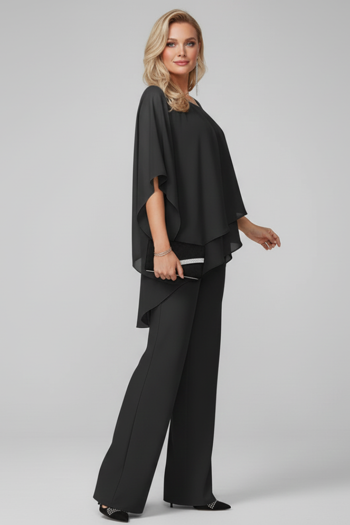 Sophie | Dames Off-Shoulder Vloeiende Wide-Leg Jumpsuit