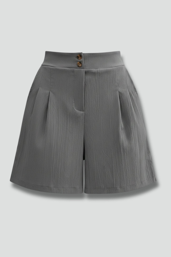 Rachel | Dames Hoge Taille Shorts met Wijde Pijpen