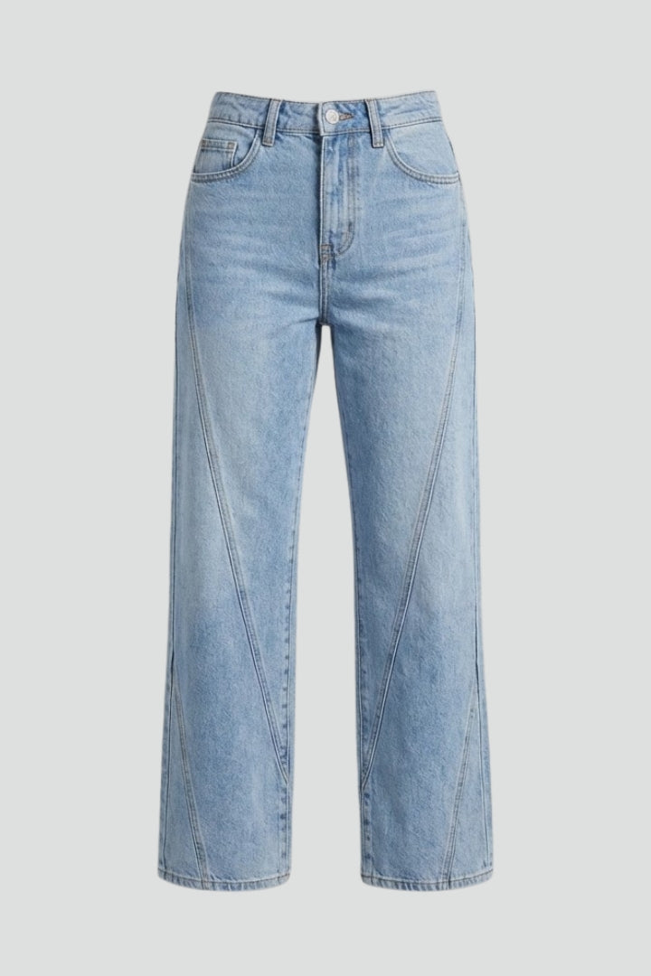 Zoe | Dames High-Waist Classic Straight-Leg Denim Jeans