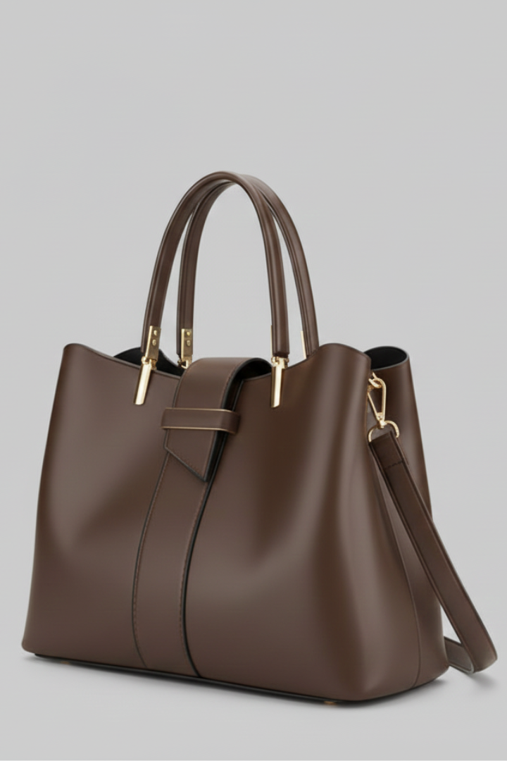 Evelyn | Dames gestructureerde schoudertas met handvatten en riemen