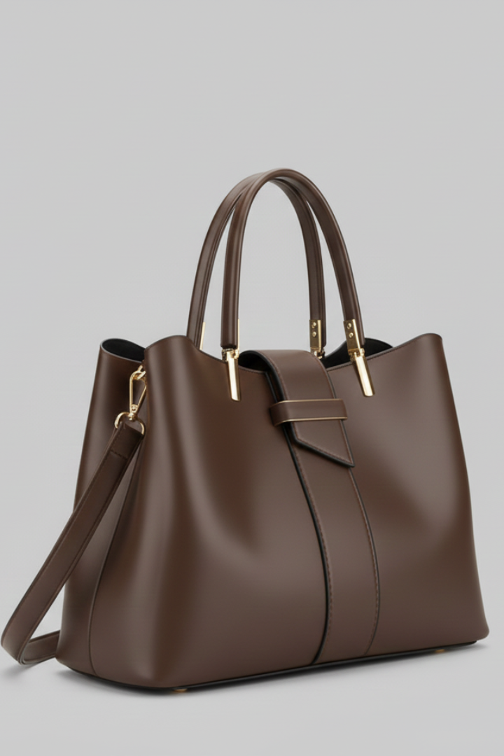 Evelyn | Dames gestructureerde schoudertas met handvatten en riemen