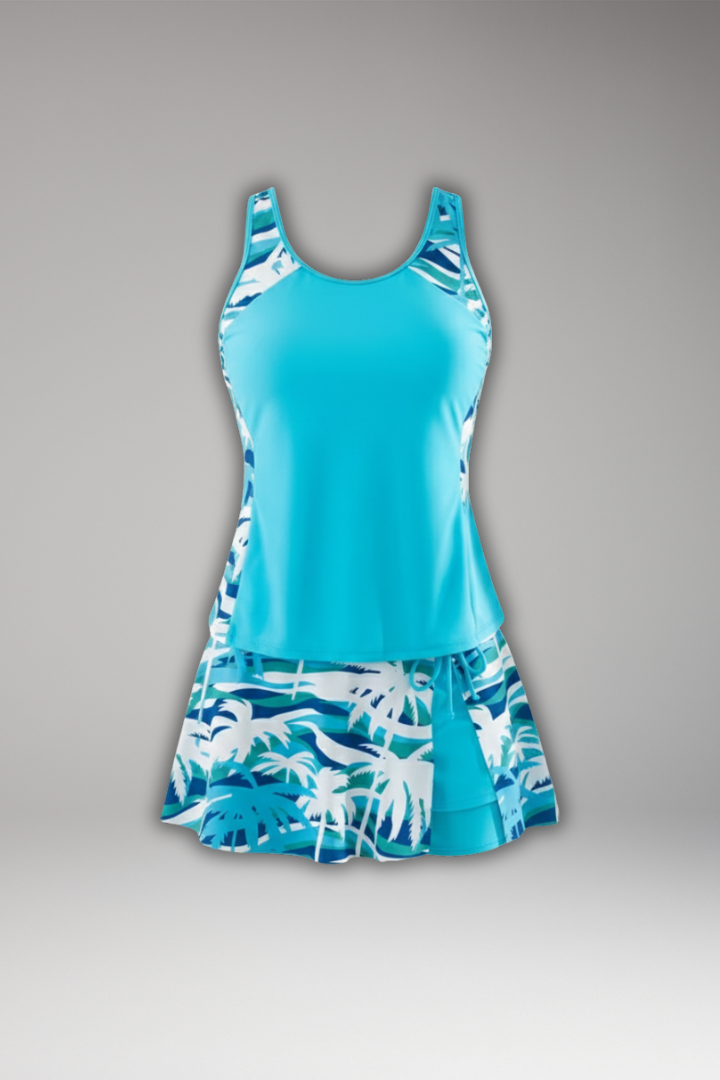 Jada | Dames Racerback Tankini Set met Rok