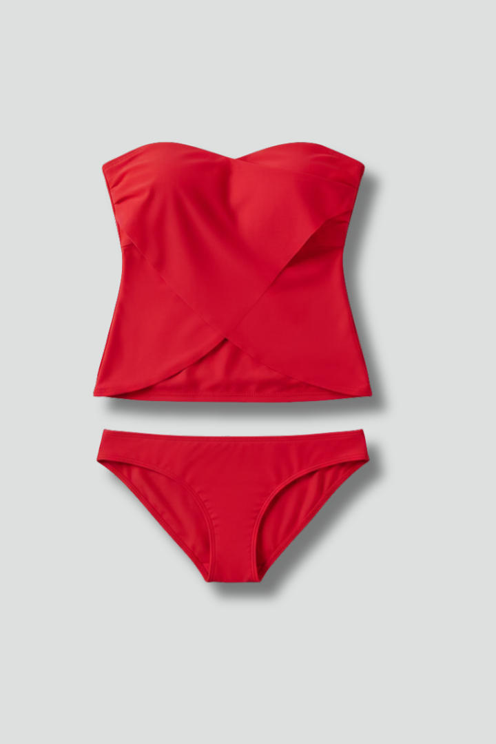 Kennedy | Dames Strapless Tankini Set met Bijpassende Onderkant