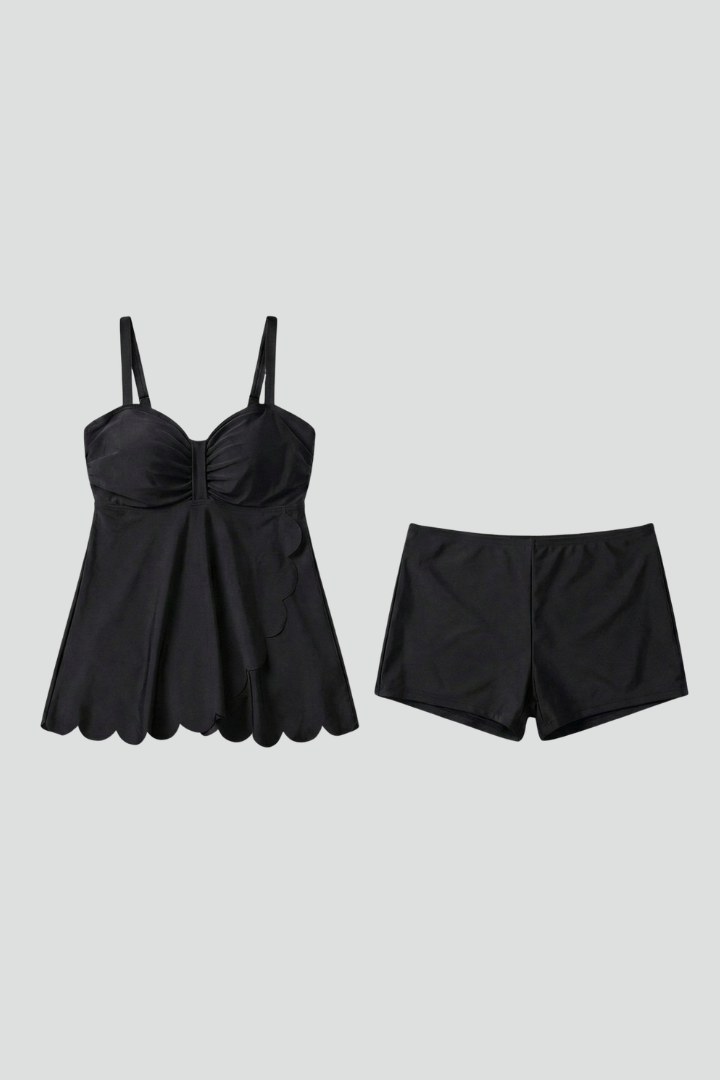 Emmeline | Dames Tankini Set met Sweetheart Halslijn en Shorts