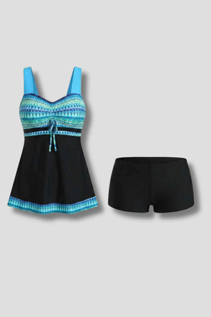 Beth | Dames Tankini Zwemset met Knoop aan de Voorkant