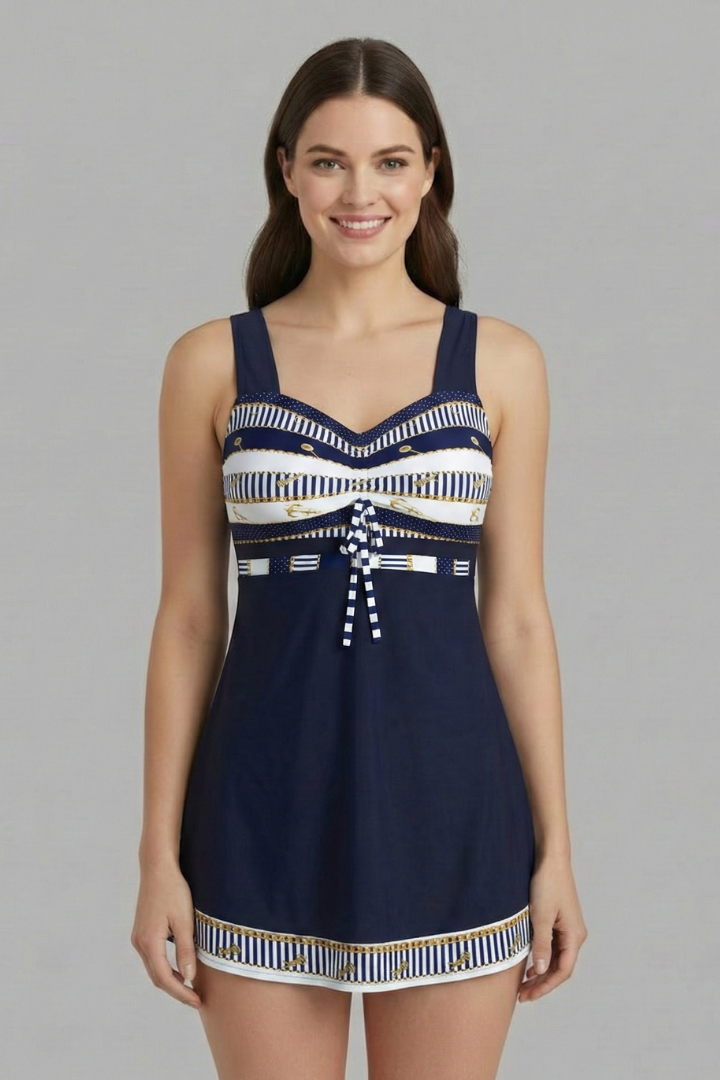 Beth | Dames Tankini Zwemset met Knoop aan de Voorkant