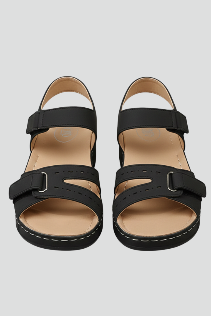Lennon | Dames Sandalen met Gesp en Structuurdetail