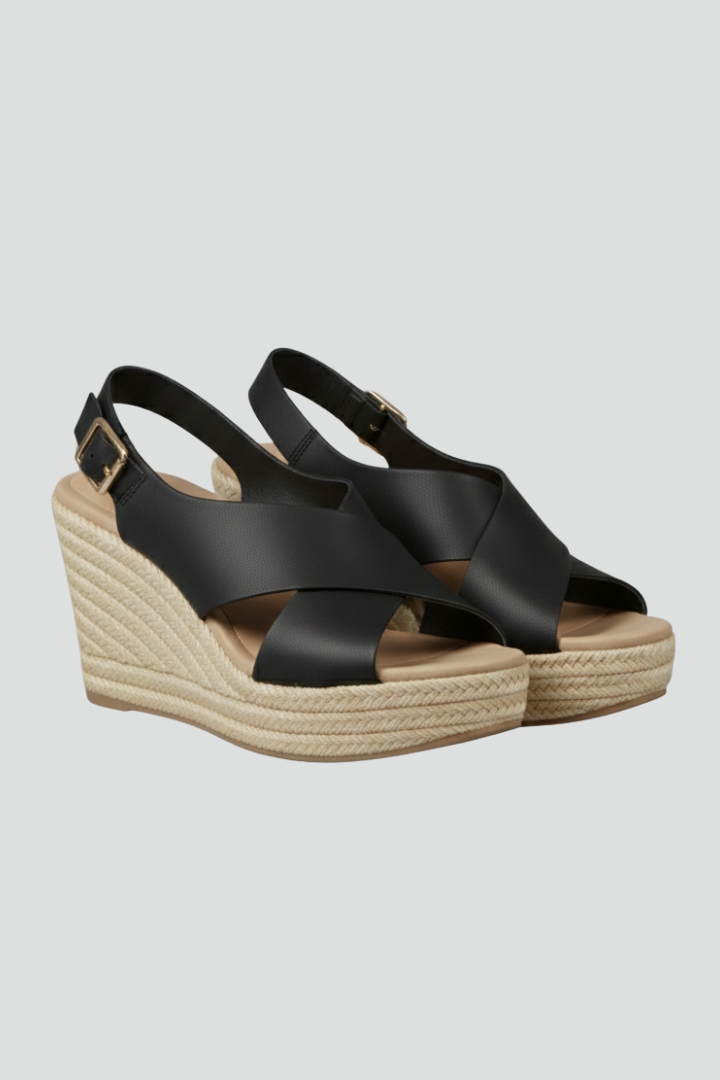 Adalyn | Dames Wedge Crossover Slingback Sandalen