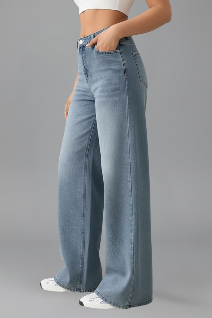 Willow | Dames High-Rise Wide-Leg Denim Jeans