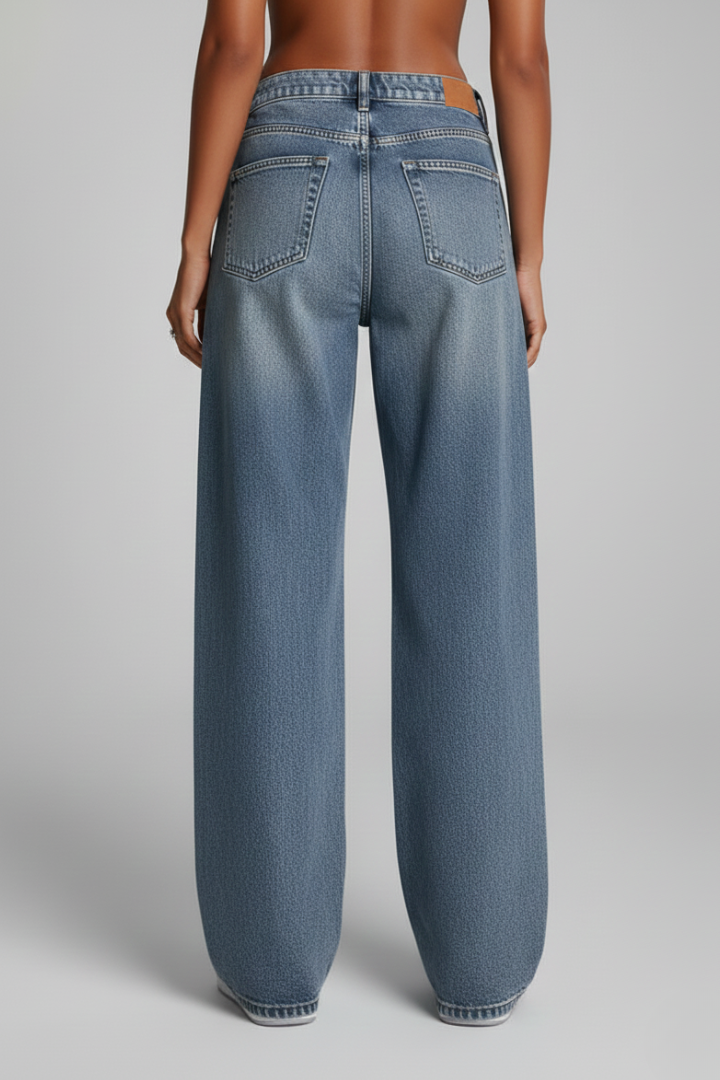Riley | Dames Relaxed Wide-Leg Denim Jeans
