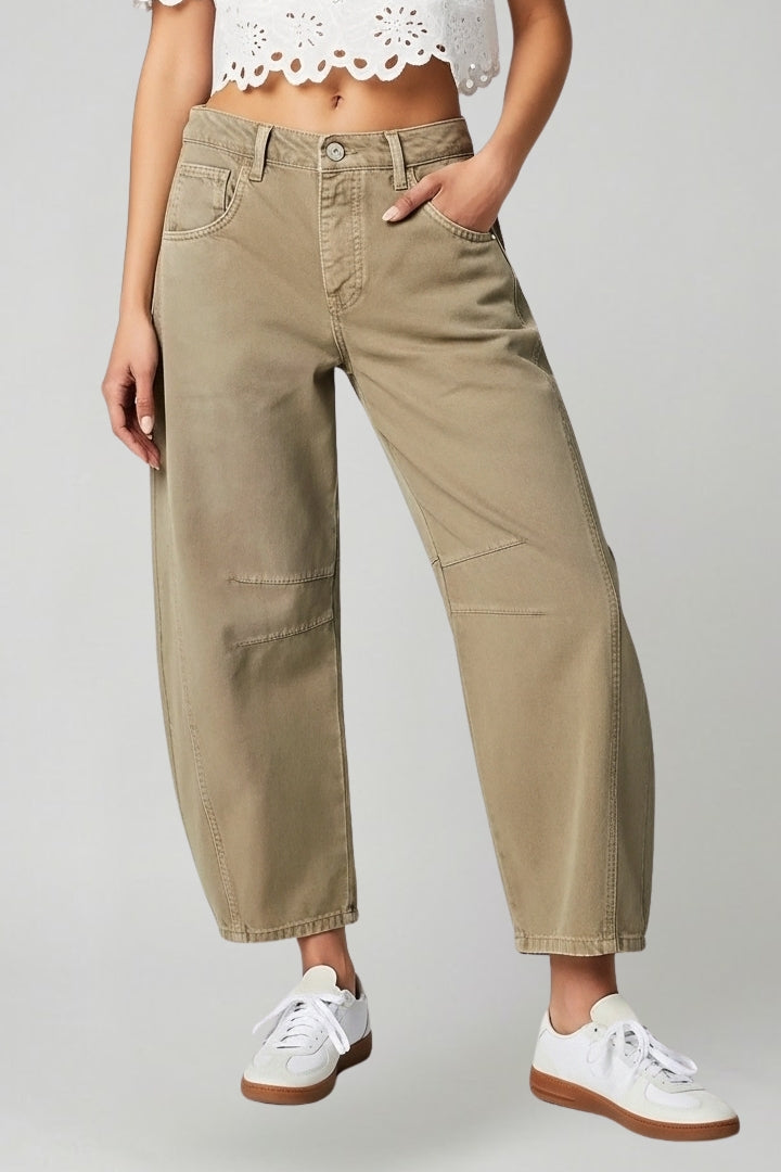 Eliana | Dames Hoge Taille Stretch Wijde Jeans