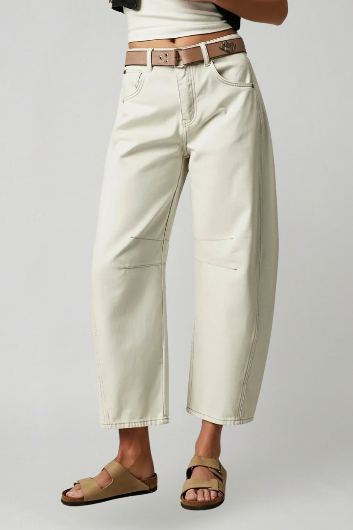 Eliana | Dames Hoge Taille Stretch Wijde Jeans