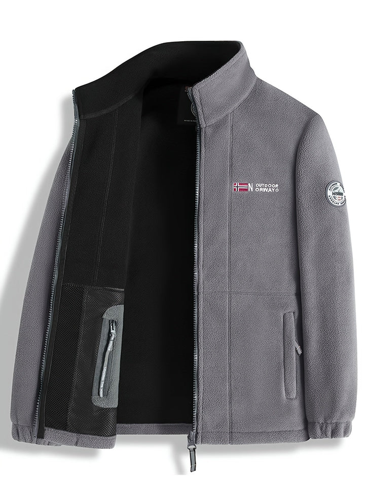 Brandon | Heren Klassiek Zip Fleece Jas voor Buiten