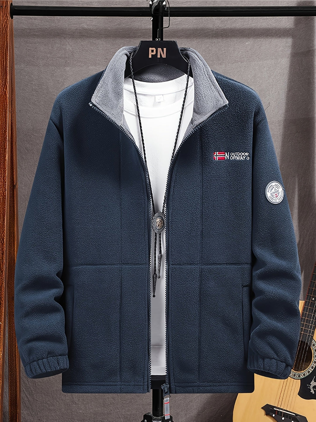 Brandon | Heren Klassiek Zip Fleece Jas voor Buiten