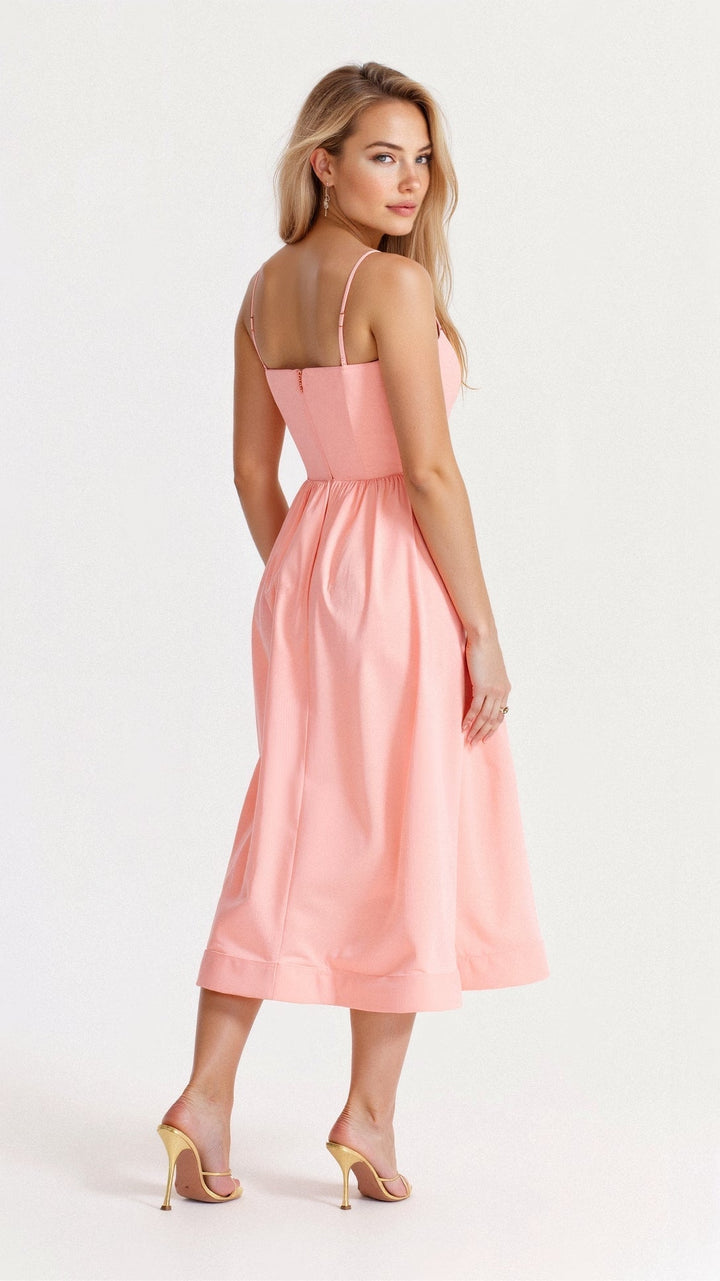 Desiree | Dames A-Lijn Midi Jurk Ascot Stijl