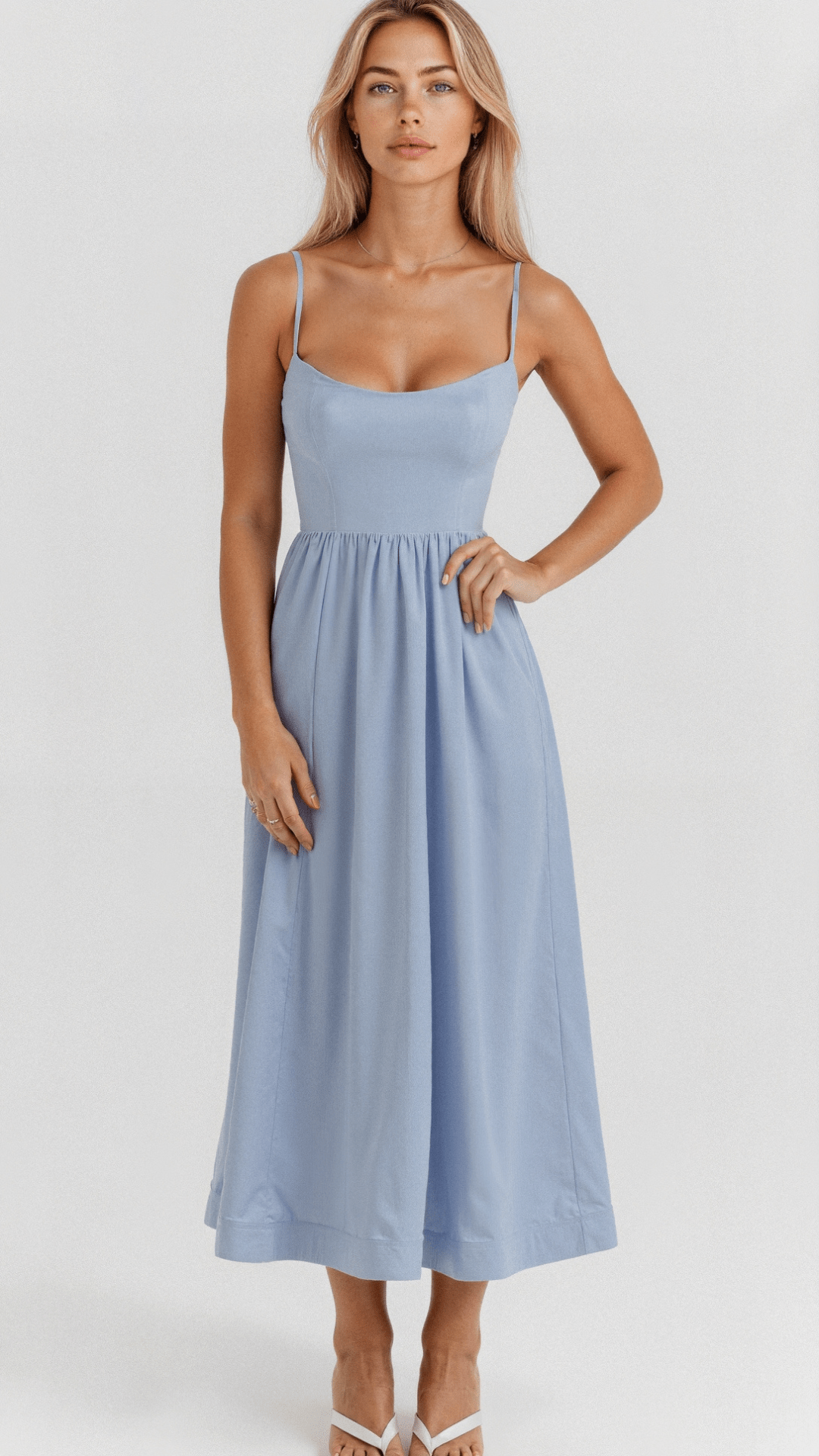 Desiree | Dames A-Lijn Midi Jurk Ascot Stijl