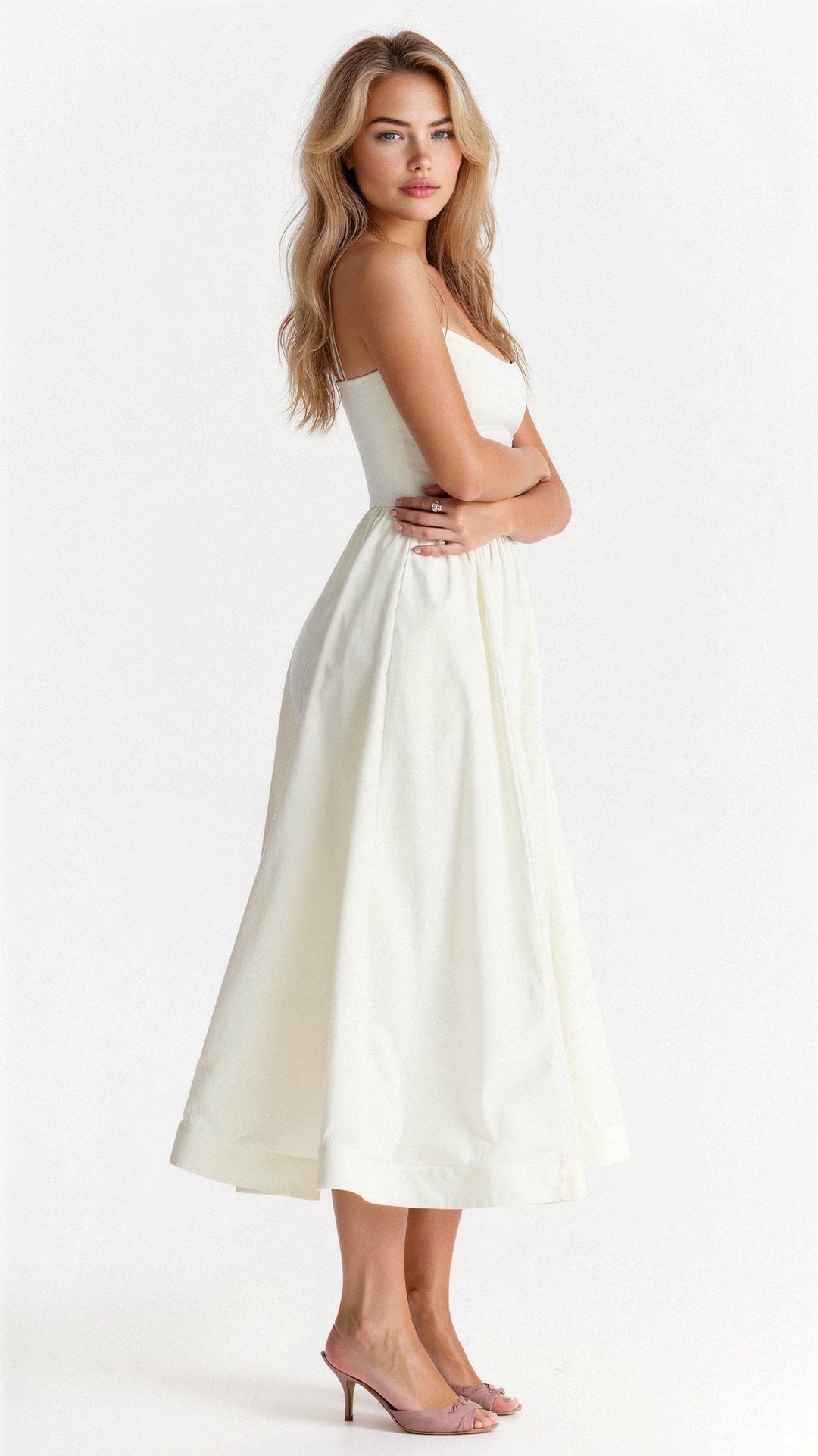 Desiree | Dames A-Lijn Midi Jurk Ascot Stijl