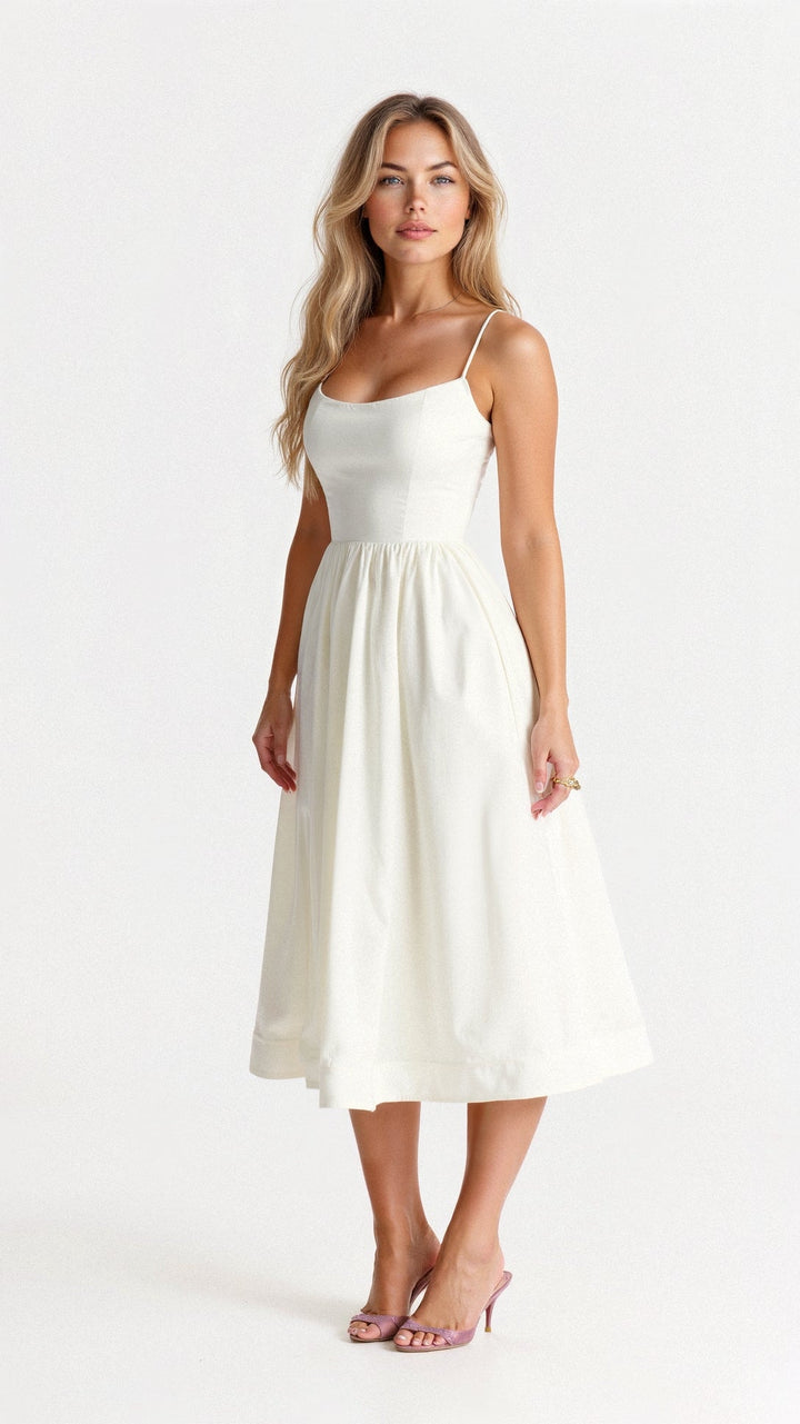 Desiree | Dames A-Lijn Midi Jurk Ascot Stijl