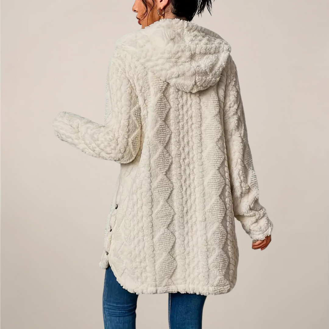 Juliet | Dames Lente Cardigan met Capuchon en Structuur