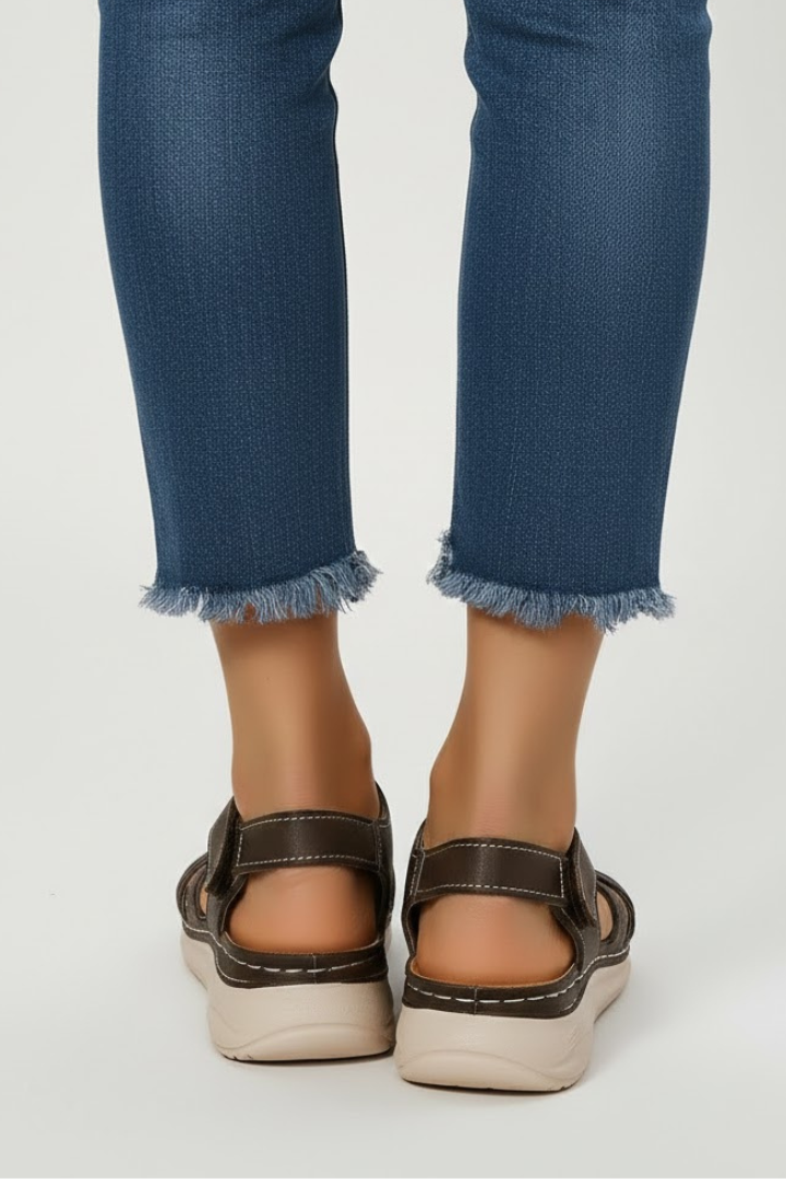 Rosalie | Dames Retro Bandjes Sandalen met Gesp Sluiting