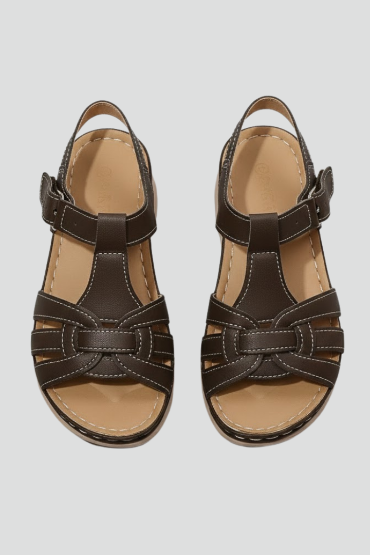Rosalie | Dames Retro Bandjes Sandalen met Gesp Sluiting