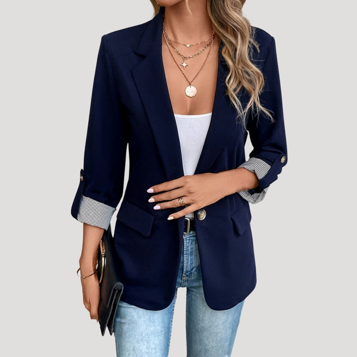 Chelsea | Dames Tailored Blazer met Enkele Knopen en Opgerolde Mouwen