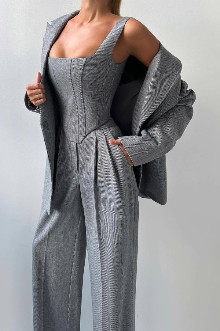 Emma | Dames Driedelig Broekpak Set