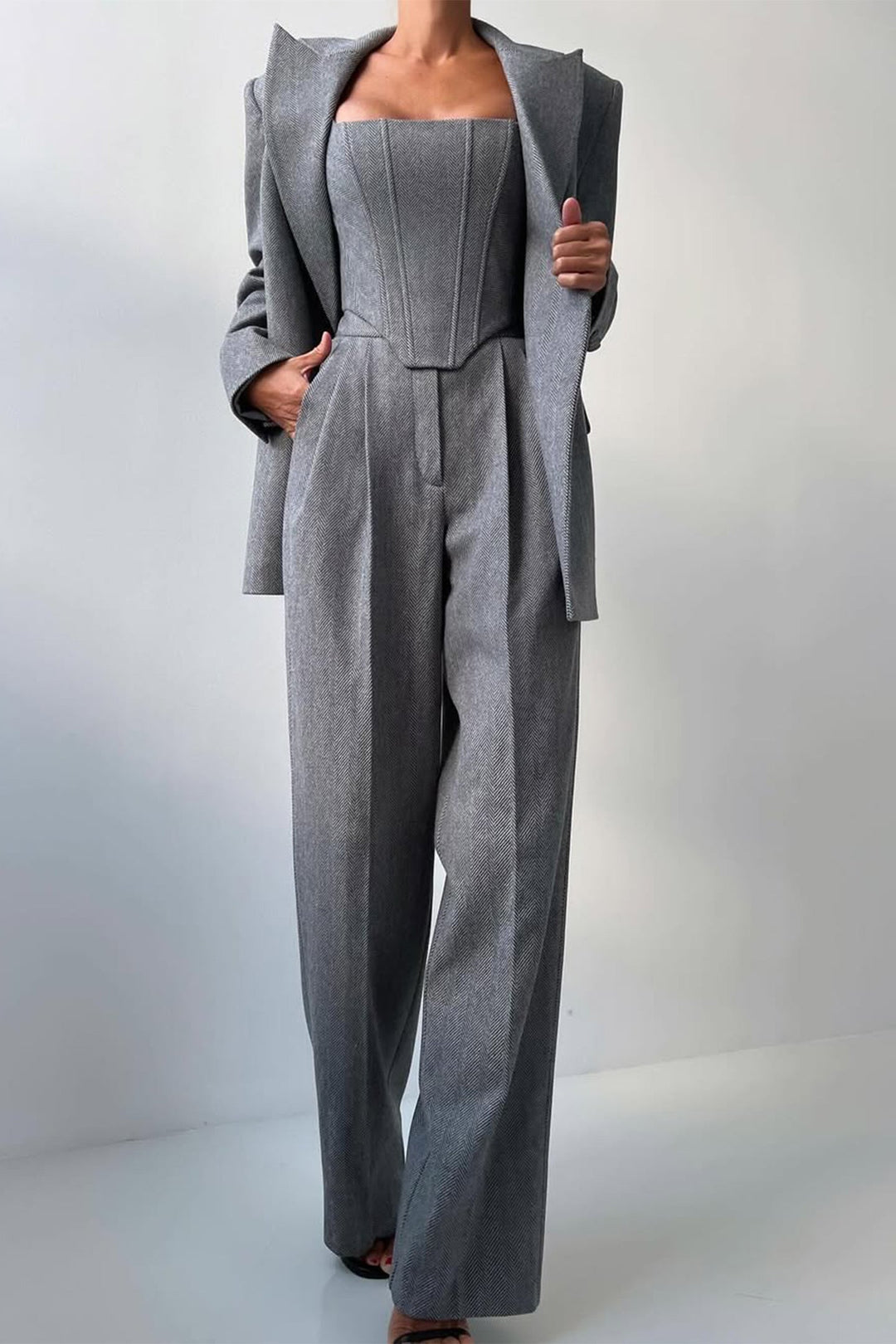 Emma | Dames Driedelig Broekpak Set