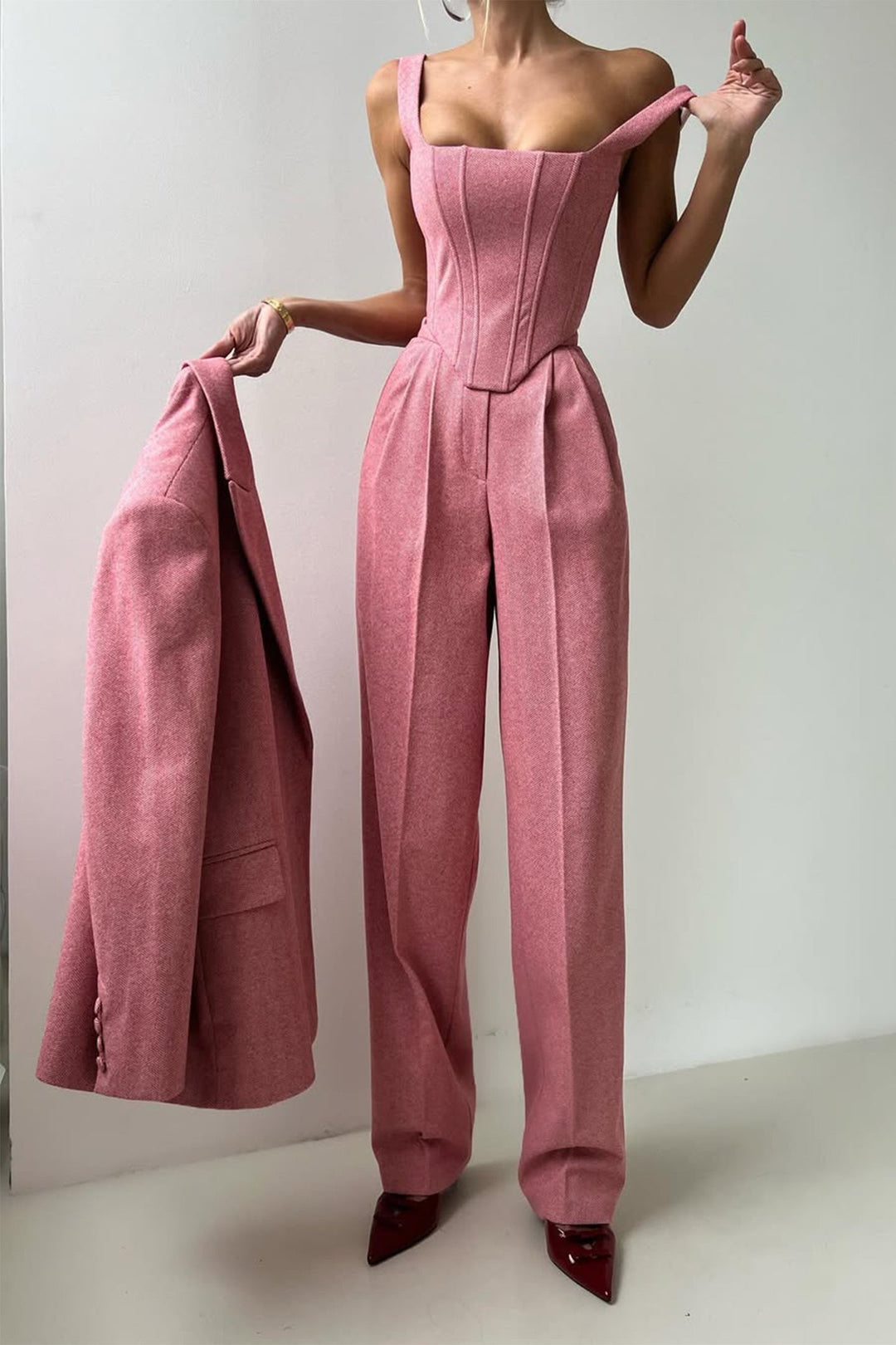 Emma | Dames Driedelig Broekpak Set