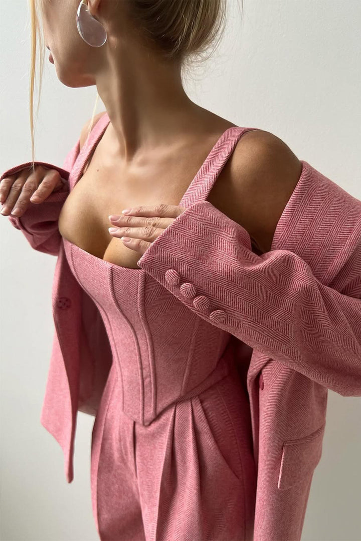 Emma | Dames Driedelig Broekpak Set