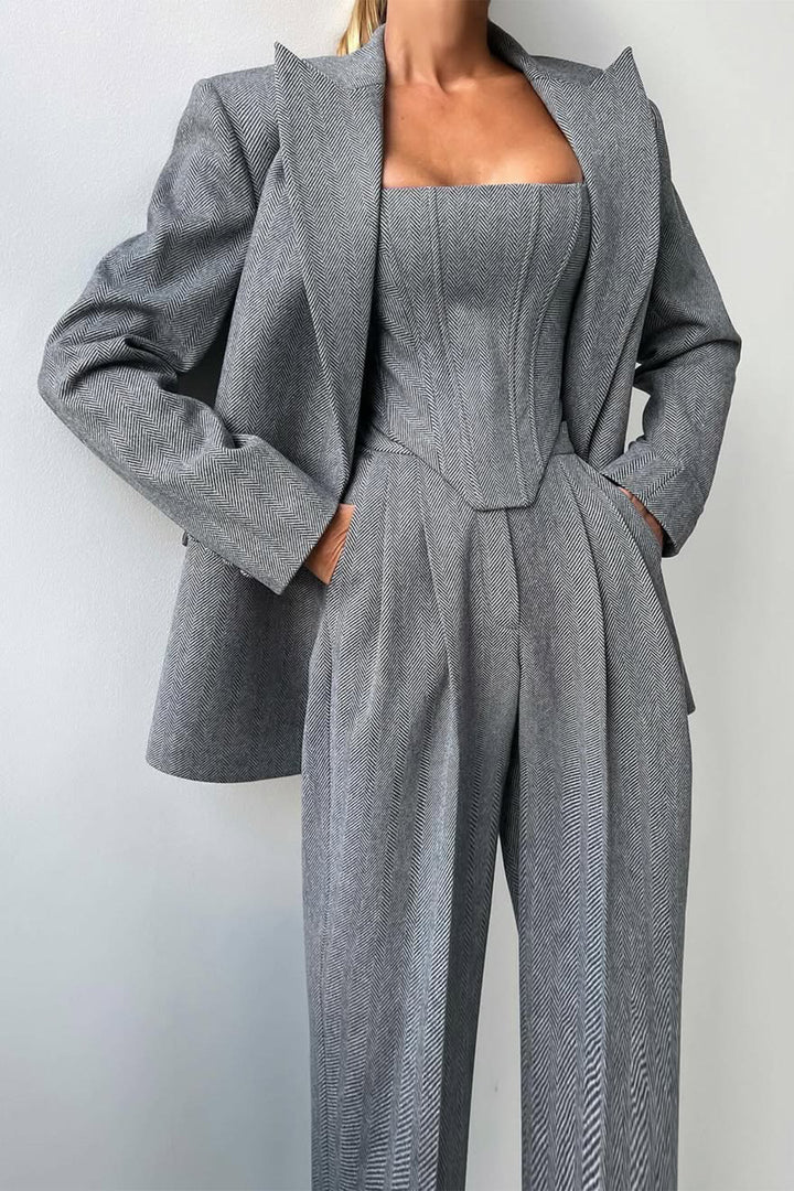 Emma | Dames Driedelig Broekpak Set