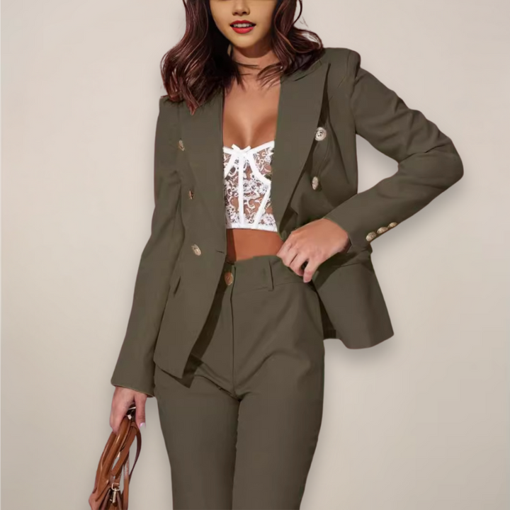Josie | Dames Tailored Tweedelig Blazerpak Set