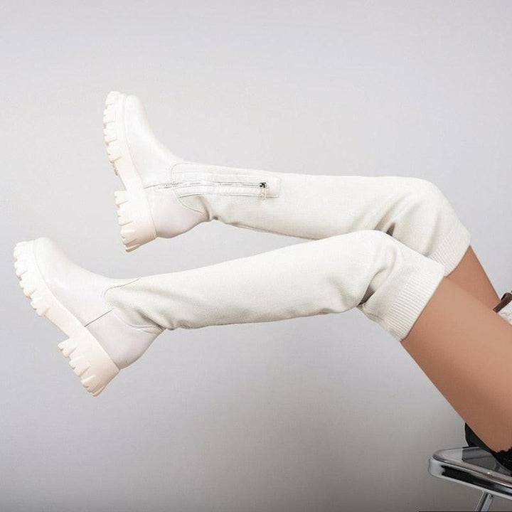 Claire | Dames Over-Knee Stretch Laarzen