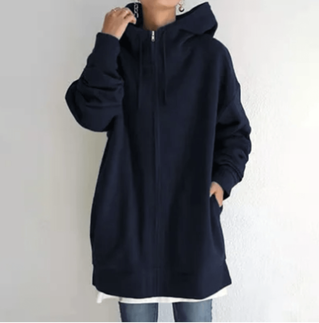 Jocelyn | Dames Oversized Casual Hoodie met Ritssluiting