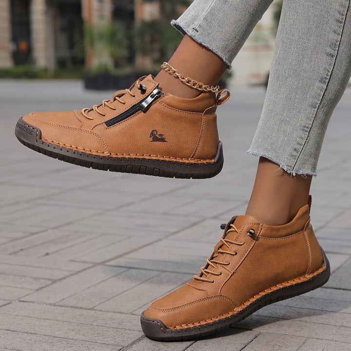 Ellis | Dames Casual Schoenen met Ritssluiting en Veters