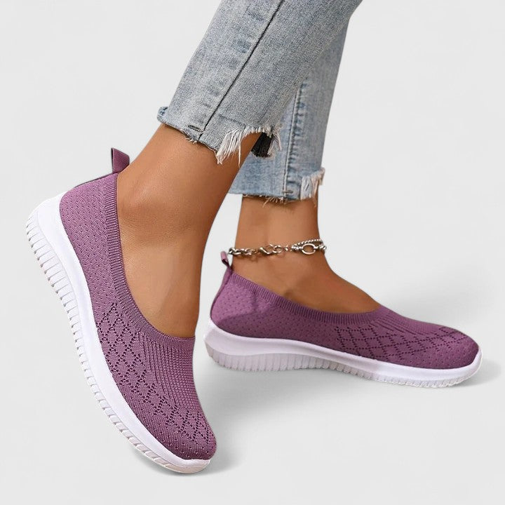 Fiona | Dames Lichtgewicht Instap Gebreide Flats