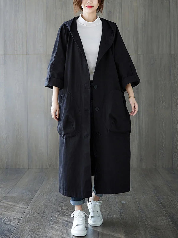 Jane | Oversized Mantel met Capuchon en Zakken