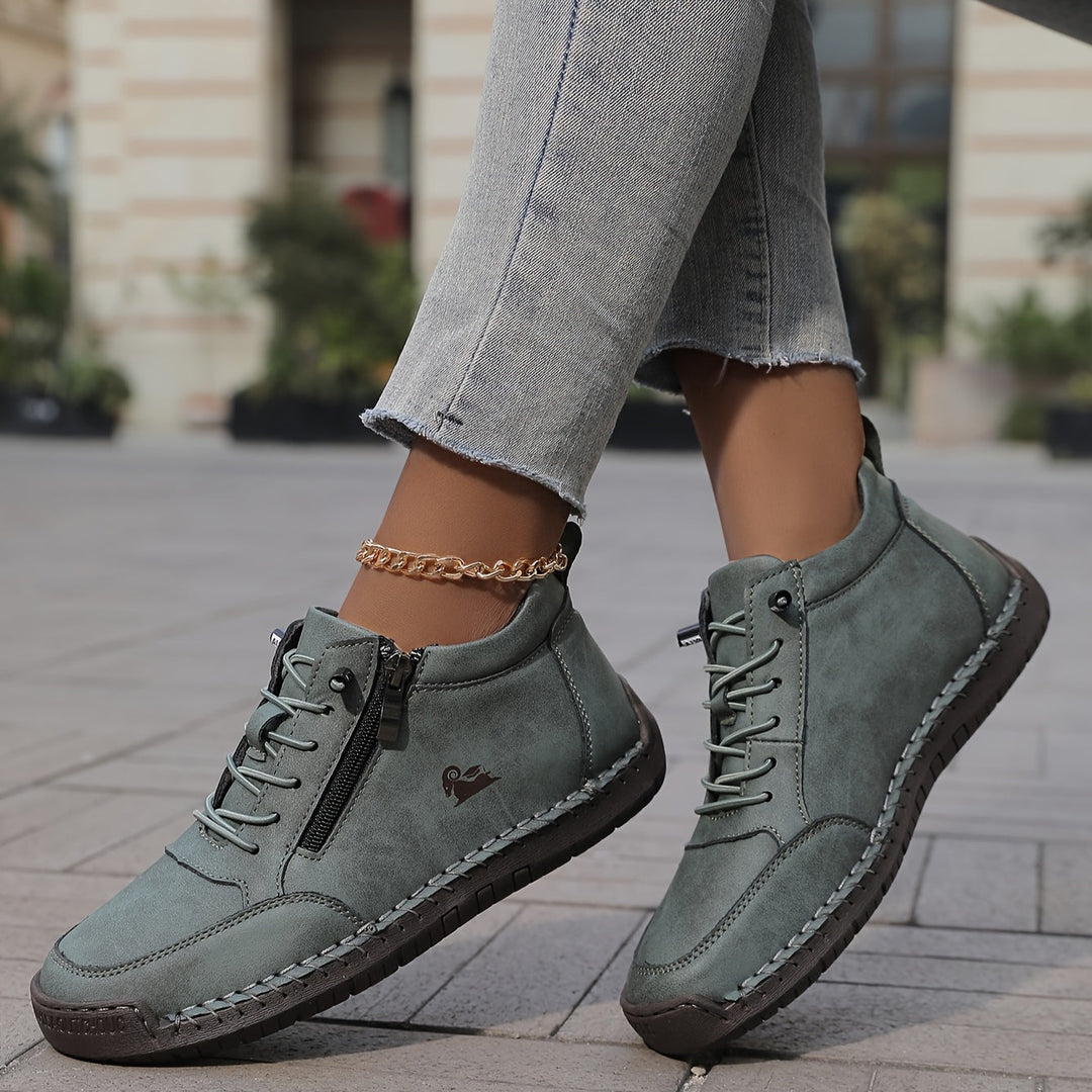 Ellis | Dames Casual Schoenen met Ritssluiting en Veters