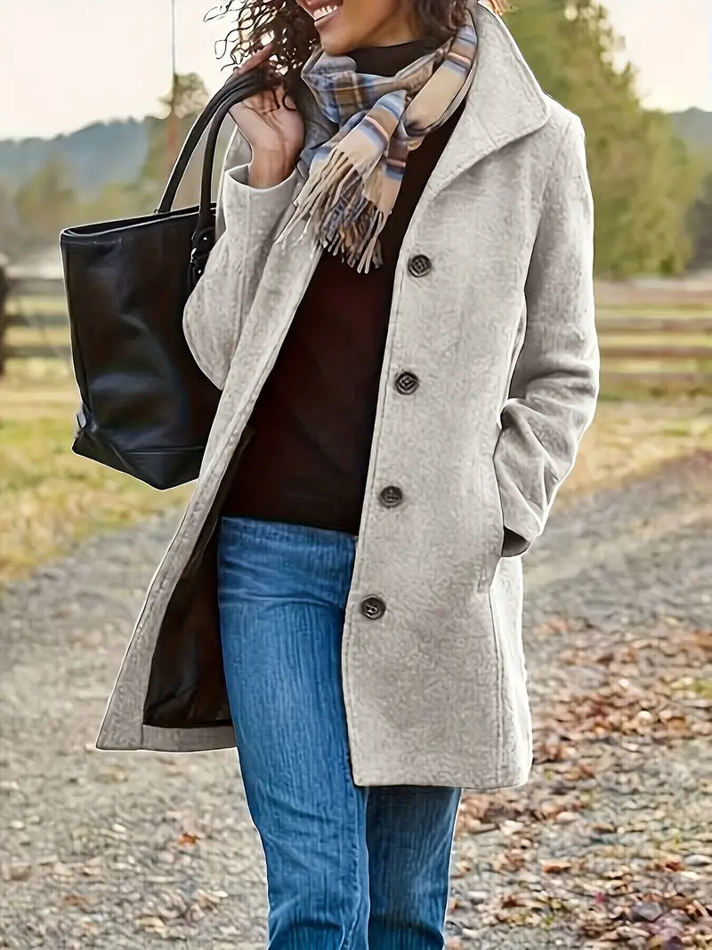 Estrella | Dame Winter Knopen Jas Klassieke Stijl