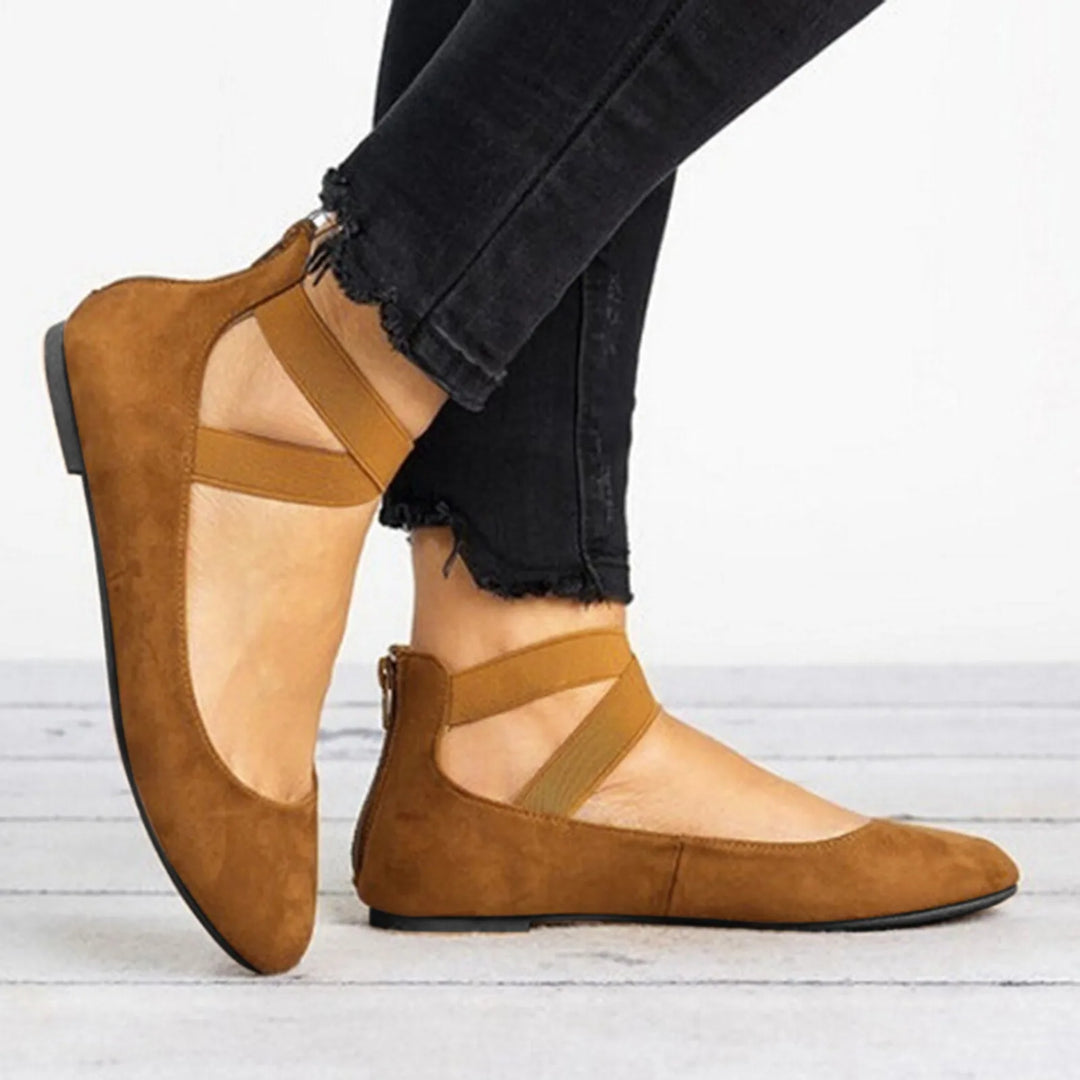 Dahlia | Dames Ballet Flats Met Enkelband Comfort