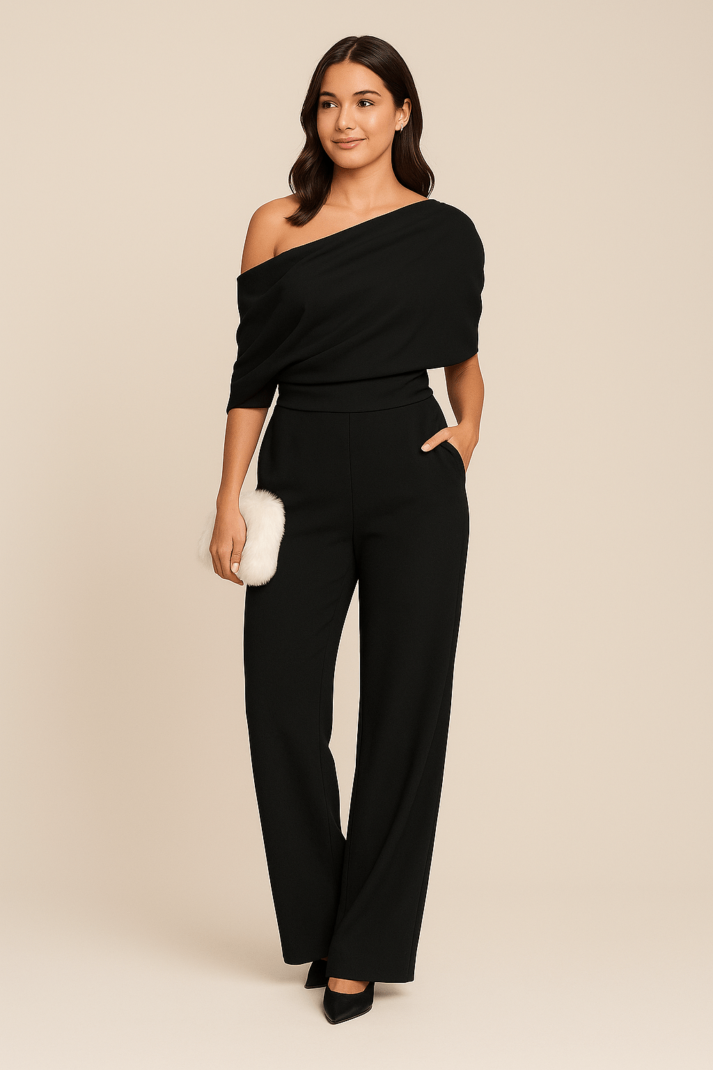 Maya | Dames Chic One-Shoulder Lente Jumpsuit